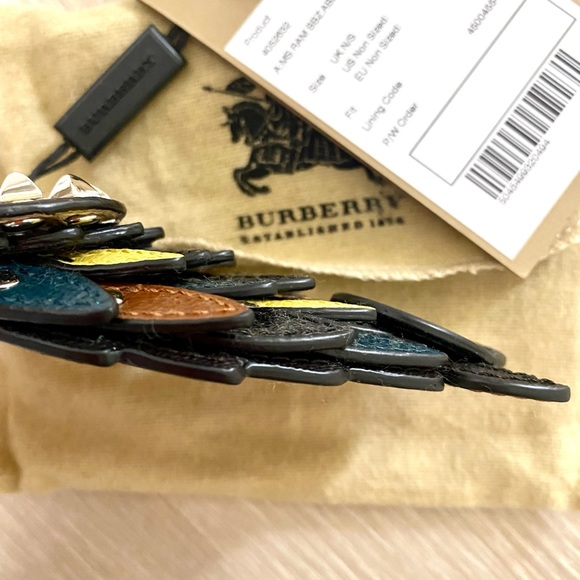 Burberry Studded Leather Bull Key Chain Charm - Picture 3 of 4